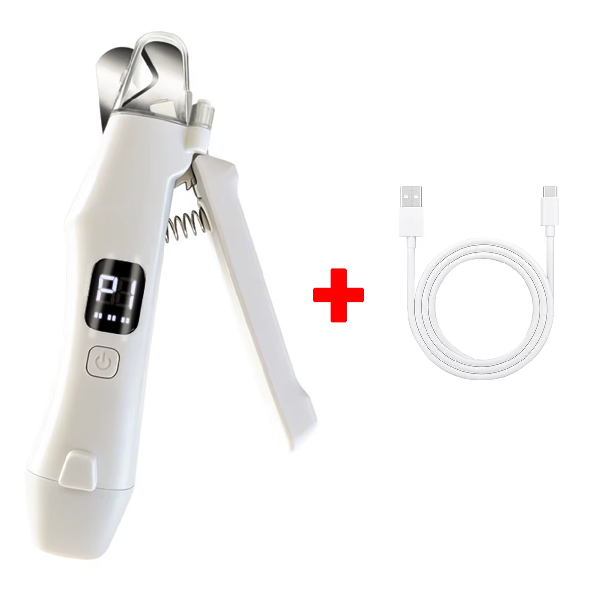 2 in 1 Electric Pet Nail Trimmer with LED Lights Pet Nail Grinder Dog Nail Trimmer and Grinder for Small Medium Large Dogs/Cats