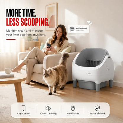 Self-Cleaning Litter Box With App Control