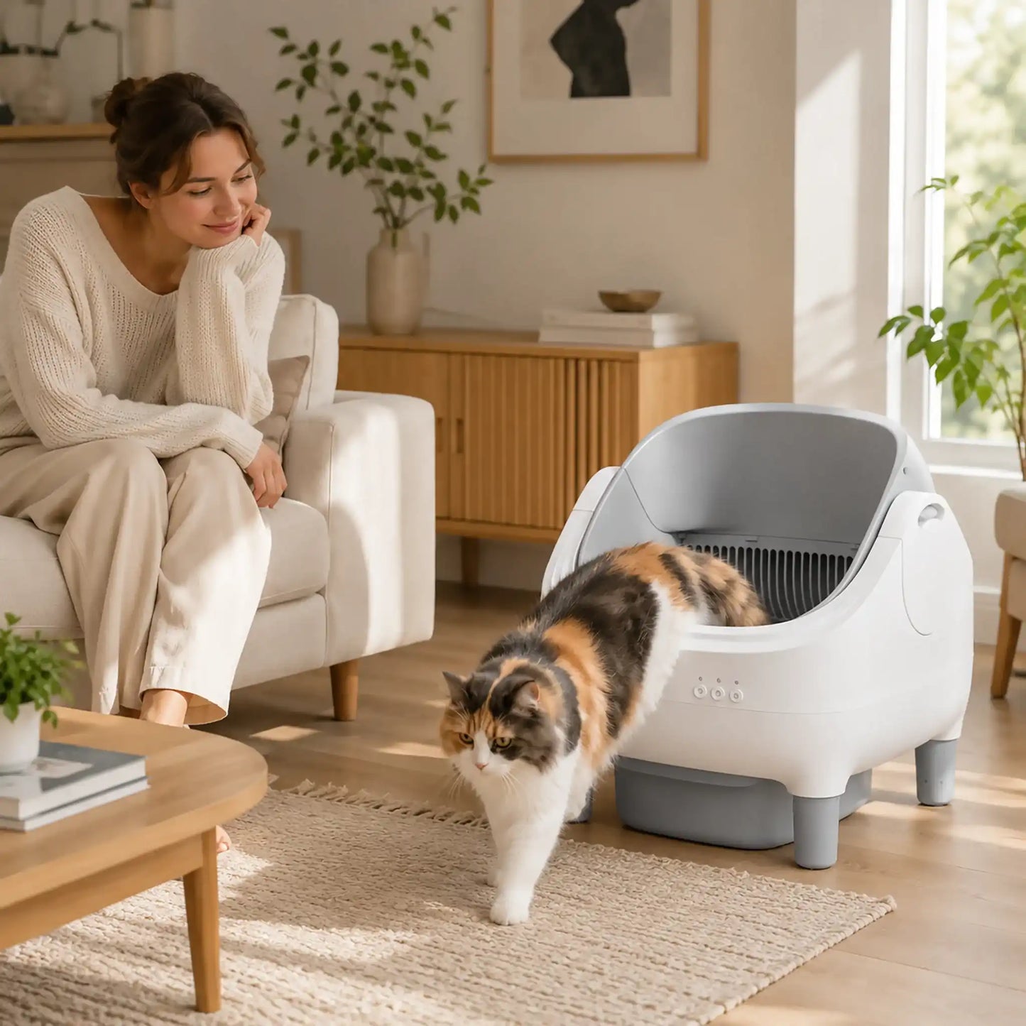 Self-Cleaning Litter Box With App Control