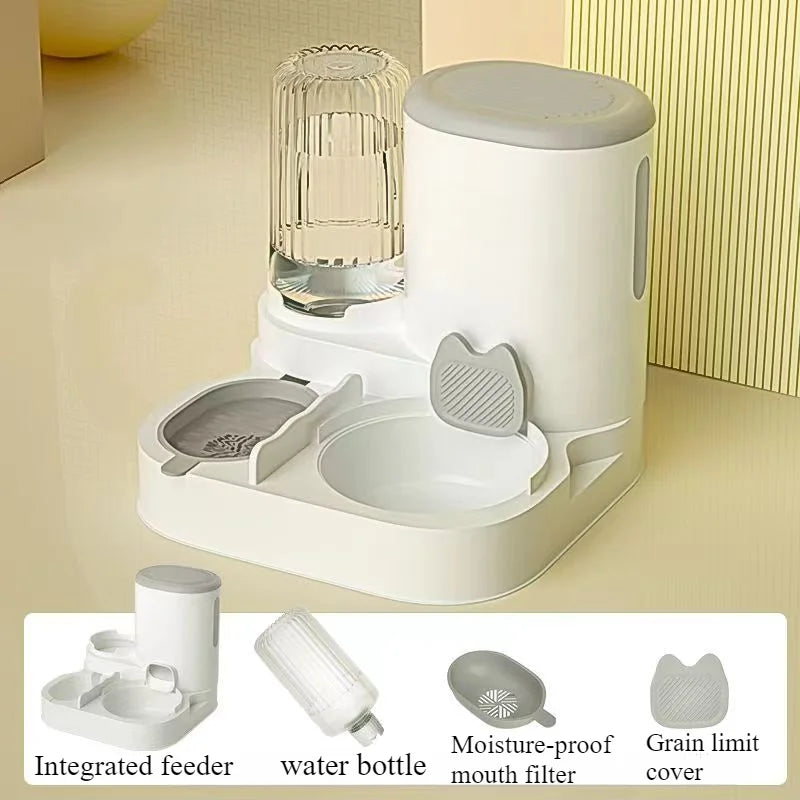 Cat Bowl Automatic Feeder for Cats, Dogs, Pets, Water Dispensers, Integrated Cat Bowl, Cat Food Basin, Dogs, Eating, Drinking Wa