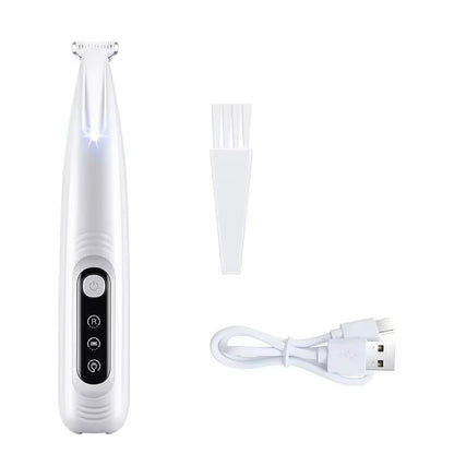 New Dog Paw Trimmer with LED Light Fully Waterproof Pet Hair Trimmer with LED Display Dog Clippers for Grooming 18Mm Widen Blade