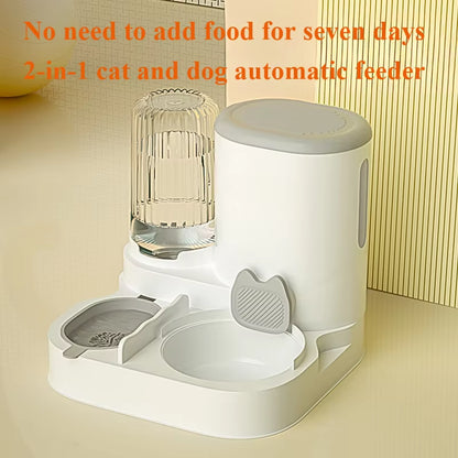 Cat Bowl Automatic Feeder for Cats, Dogs, Pets, Water Dispensers, Integrated Cat Bowl, Cat Food Basin, Dogs, Eating, Drinking Wa