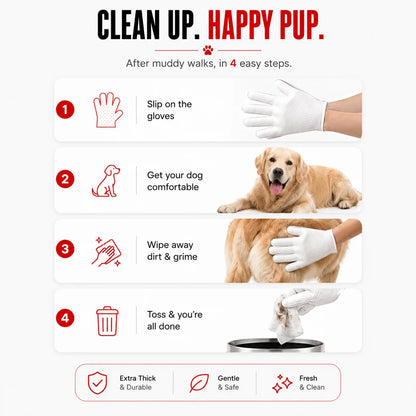 QuickClean™ Pet Bath Gloves