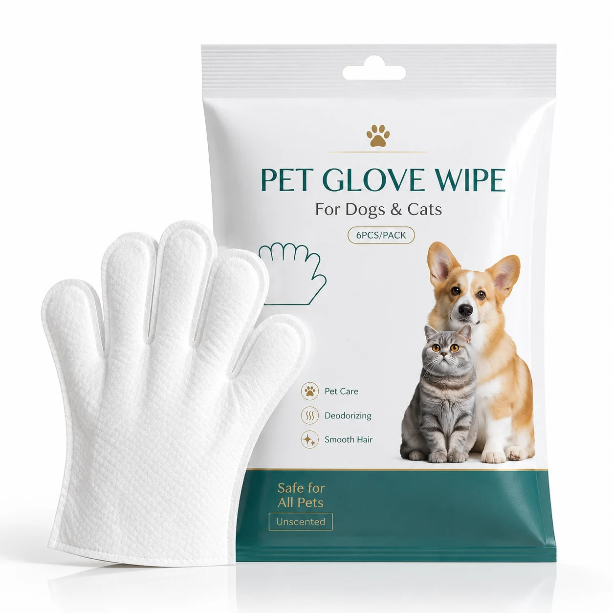 QuickClean™ Pet Bath Gloves