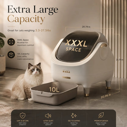 Self-Cleaning Litter Box With App Control
