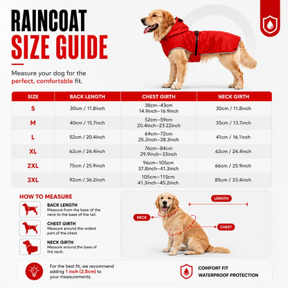 Hooded Dog Raincoat