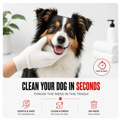 QuickClean™ Pet Bath Gloves