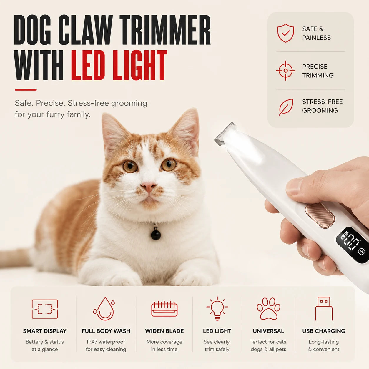 LED Dog Paw Trimmer
