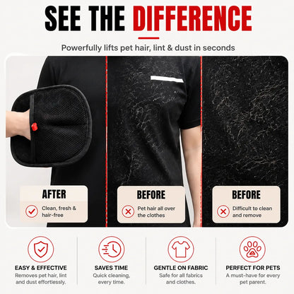 2-in-1 Grooming & Hair Removal Gloves